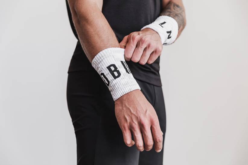 NOBULL 80NJ2948cinturini da polso (mimetici) bianchi