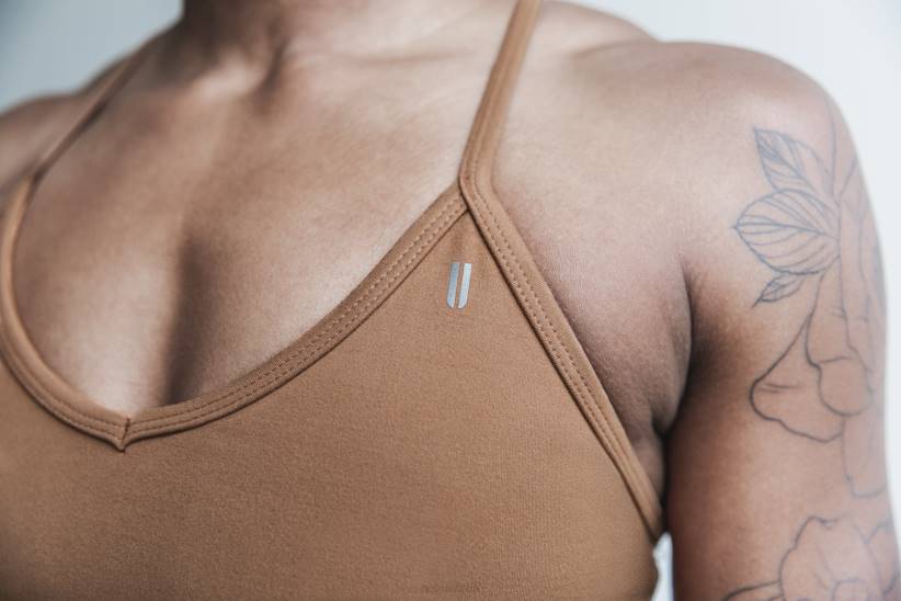 NOBULL 80NJ1861Reggiseno sportivo con scollo a V (opaco) color caramello