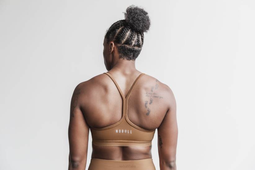 NOBULL 80NJ1861Reggiseno sportivo con scollo a V (opaco) color caramello