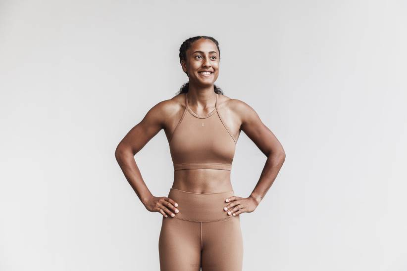 NOBULL 80NJ1882Reggiseno sportivo halter (opaco) color caramello