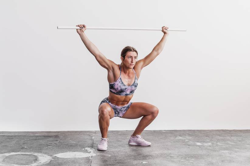 NOBULL 80NJ1886Reggiseno sportivo con scollo a V (tie-dye) rosa