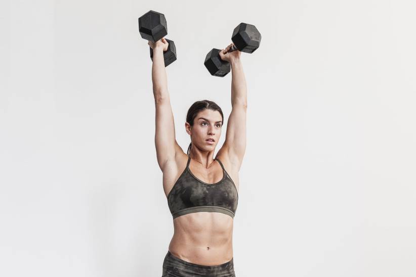 NOBULL 80NJ1891reggiseno sportivo con scollo a V (tie-dye) militare