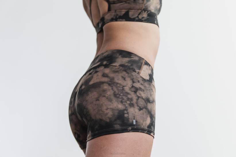 NOBULL 80NJ1895corto 2 (tie-dye) caramello e nero