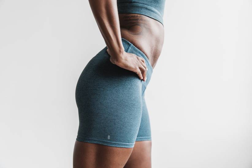 NOBULL 80NJ1921corto a vita media 4 (peluche erica) verde acqua