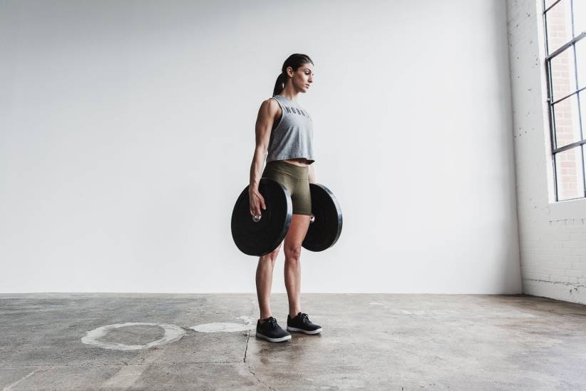 NOBULL 80NJ1929corto a vita media 4 (peluche erica) oliva