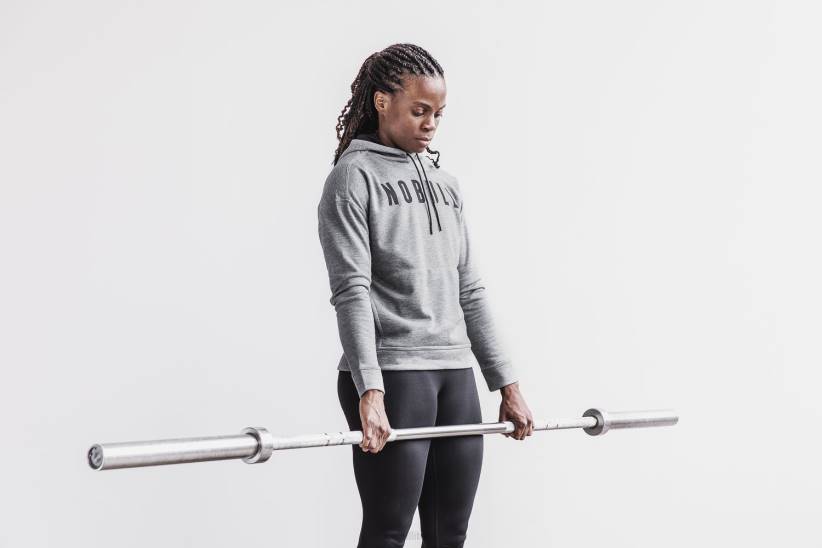 NOBULL 80NJ1942felpa con cappuccio da donna grigia