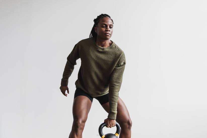 NOBULL 80NJ1976pullover militare trapuntato da donna