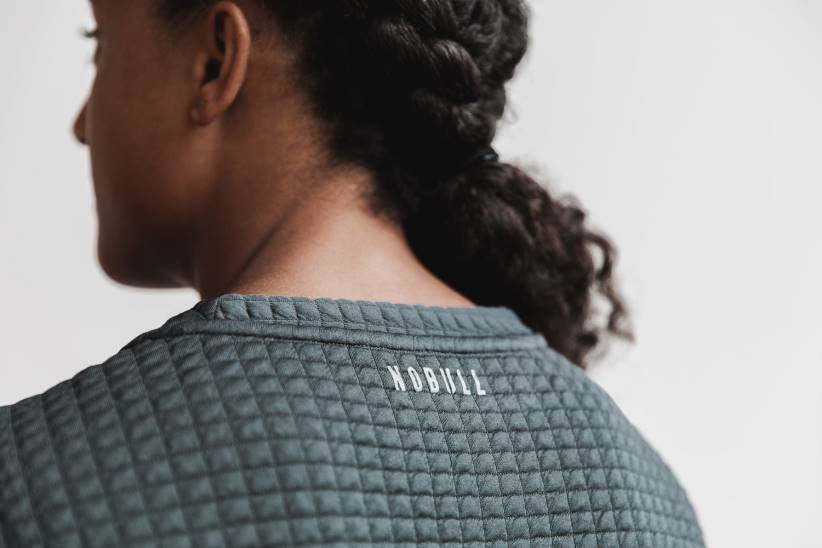 NOBULL 80NJ1981pullover trapuntato da donna girocollo scuro