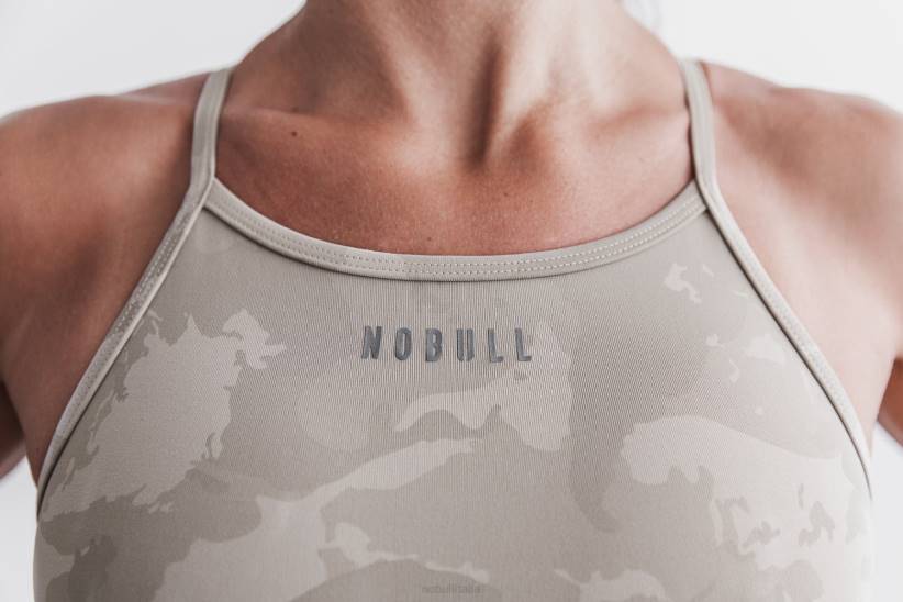 NOBULL 80NJ2048reggiseno sportivo a collo alto (continental camo) tortora