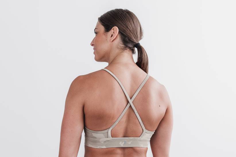 NOBULL 80NJ2048reggiseno sportivo a collo alto (continental camo) tortora