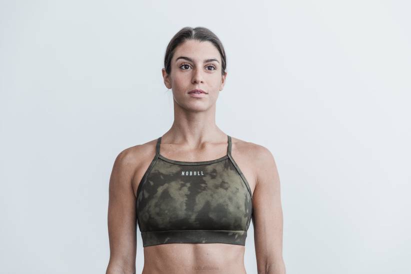 NOBULL 80NJ2091reggiseno sportivo a collo alto (tie-dye) militare