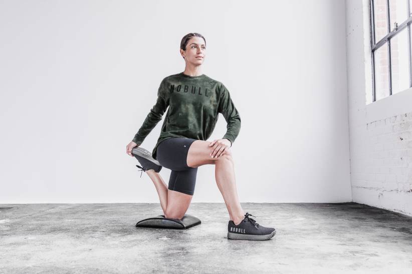 NOBULL 80NJ2099felpa girocollo da donna (tie-dye) militare