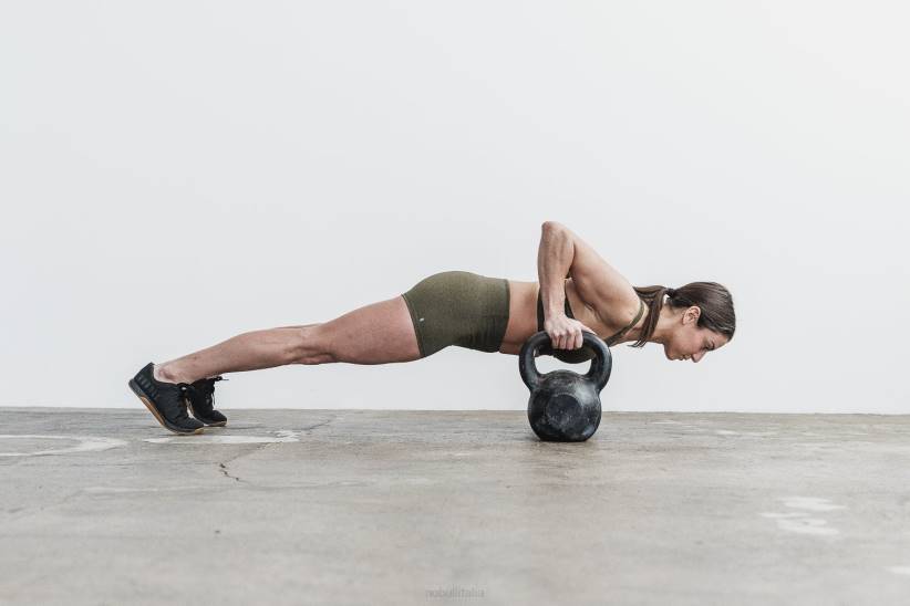 NOBULL 80NJ2182corto a vita media 2 (peluche erica) oliva