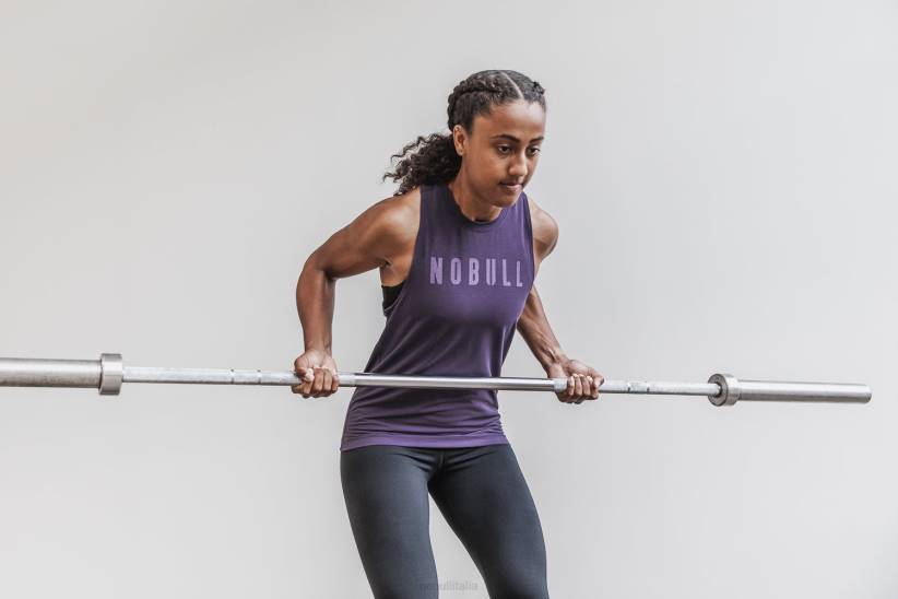 NOBULL 80NJ2222canotta da donna a collo alto (colori vivaci) scura