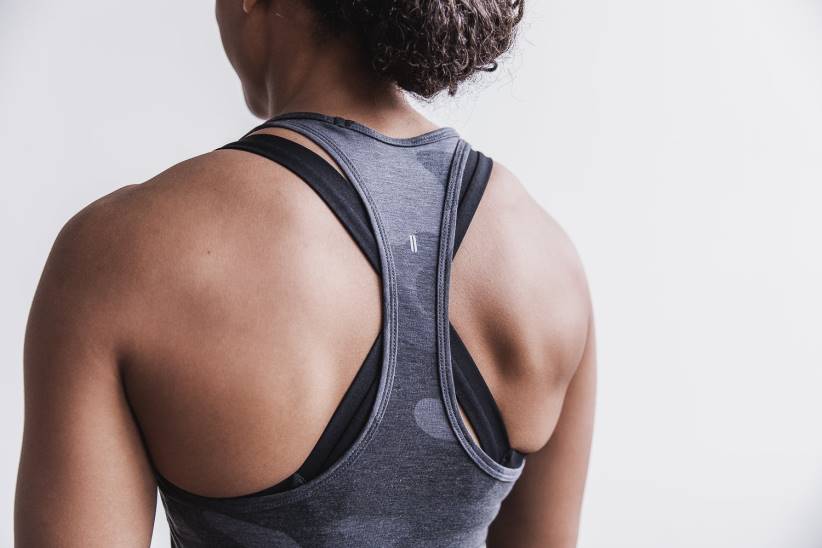 NOBULL 80NJ2227canotta da donna con dorso vogatore (mimetico) antracite