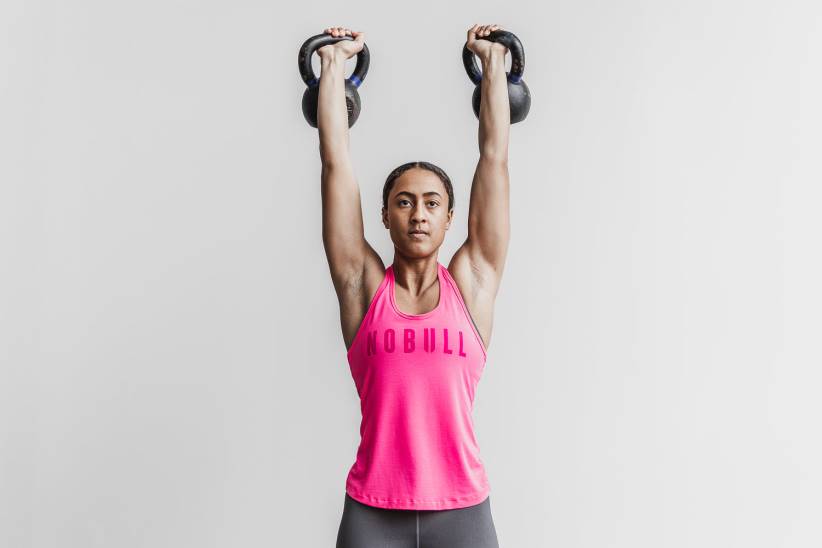 NOBULL 80NJ2239canotta da donna con taglio vogatore (neon) rosa