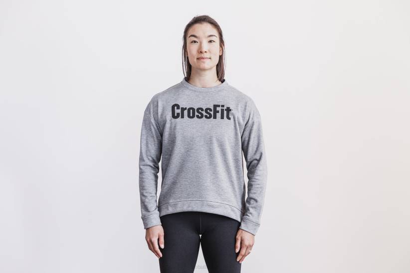 NOBULL 80NJ2252Felpa girocollo crossfit da donna grigia