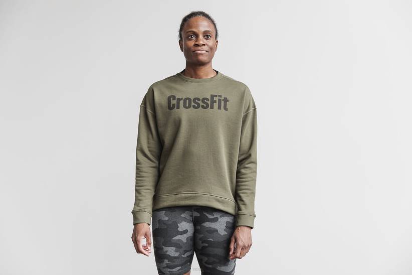 NOBULL 80NJ2253Felpa girocollo crossfit da donna militare
