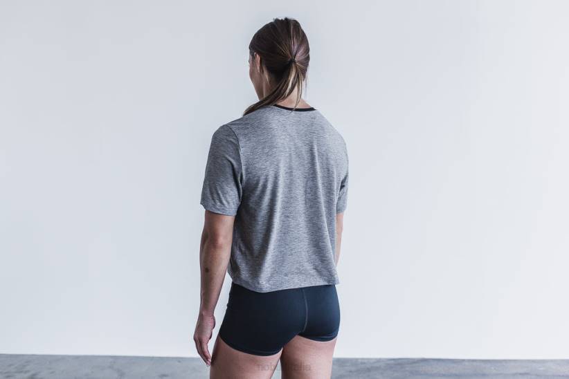 NOBULL 80NJ2279maglietta squadrata da donna grigia