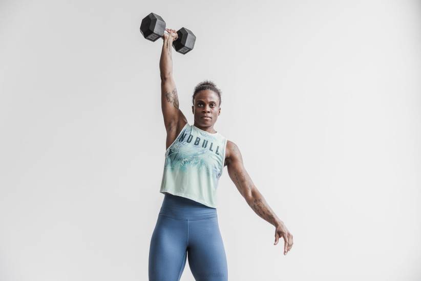 NOBULL 80NJ2299serbatoio muscolare da donna (acquerello floreale) nebbia