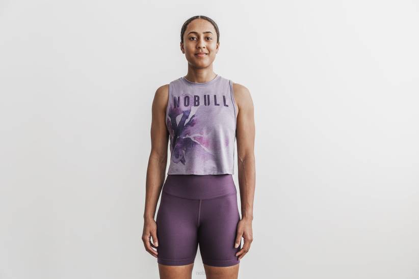 NOBULL 80NJ2300canotta muscolare da donna (acquerello floreale) lavanda