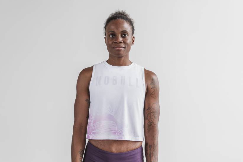 NOBULL 80NJ2301canotta muscolare da donna (acquerello floreale) gelso