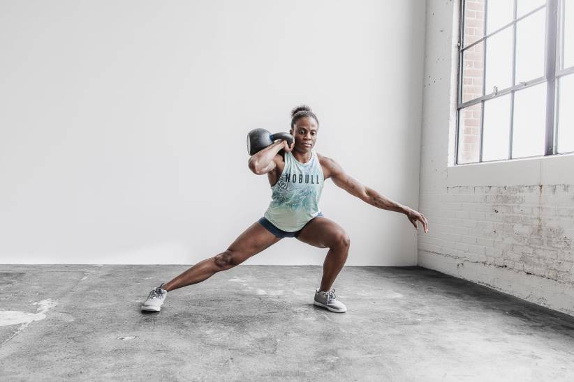 NOBULL 80NJ2303canotta a collo alto da donna (acquerello floreale) nebbia