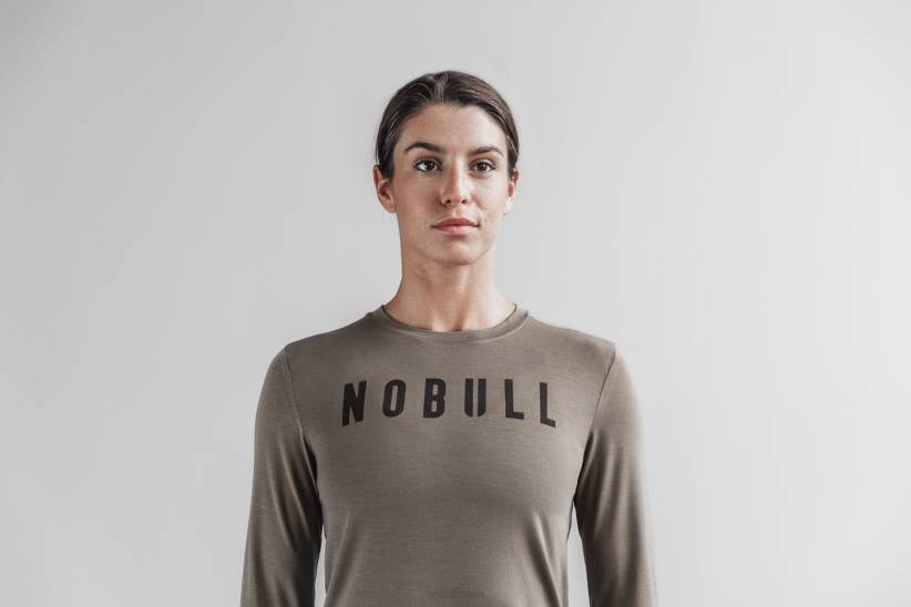 NOBULL 80NJ2373maglietta a maniche lunghe da donna scura