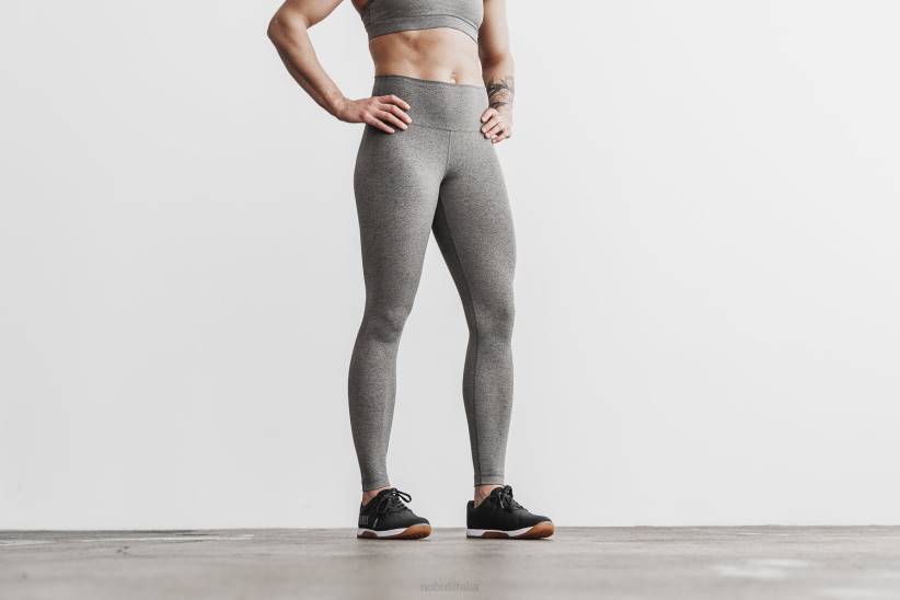 NOBULL 80NJ2414grigio aderente a vita alta (peluche erica).