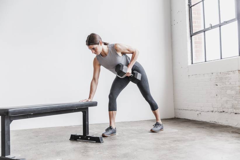 NOBULL 80NJ2437maglietta corta leggera senza maniche da donna scura