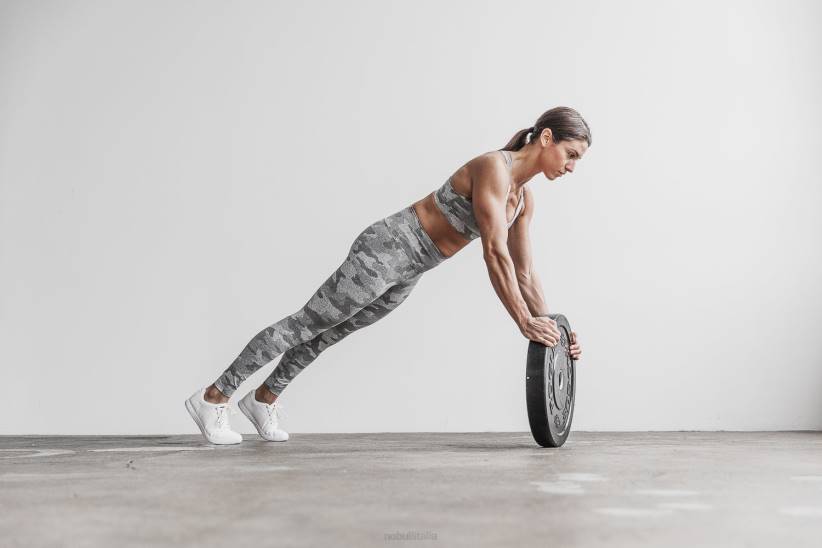 NOBULL 80NJ2440bianco attillato a vita alta (mimetico).