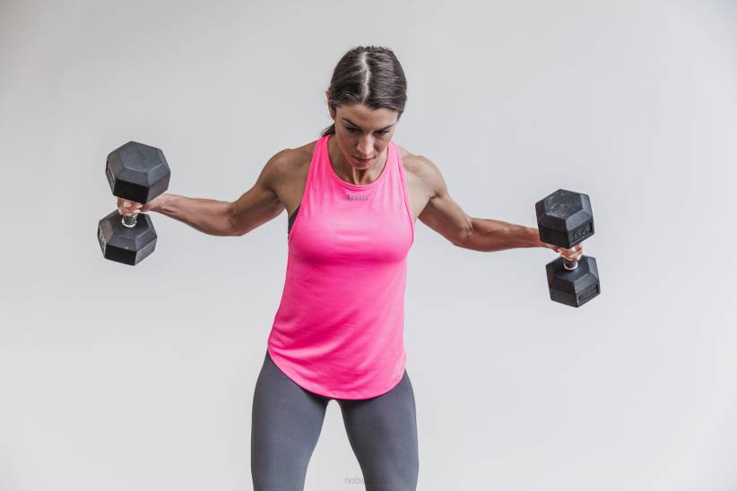 NOBULL 80NJ2470canotta testurizzata leggera da donna (neon camo) rosa