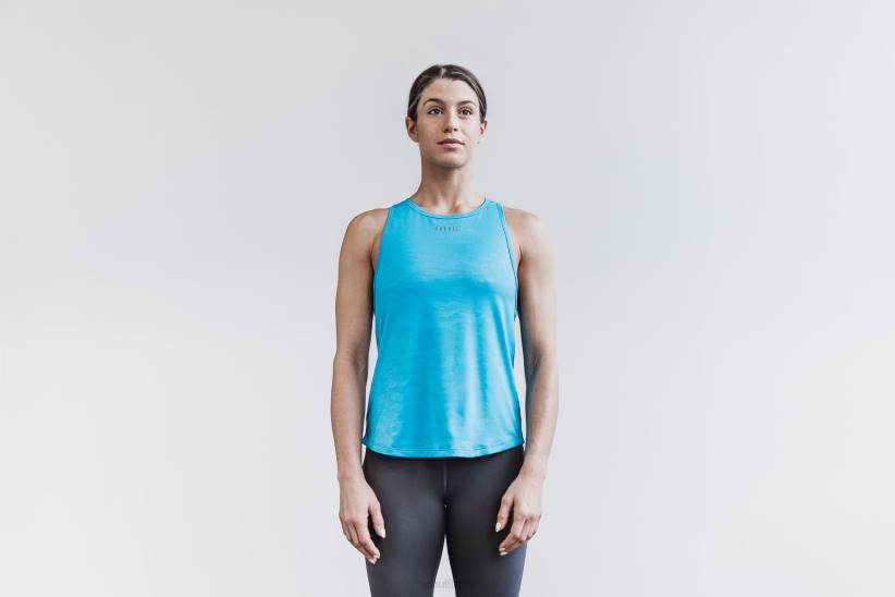 NOBULL 80NJ2471canotta strutturata leggera da donna (neon camo) blu