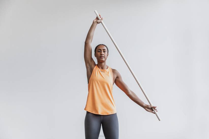 NOBULL 80NJ2472canotta testurizzata leggera da donna (neon camo) arancione