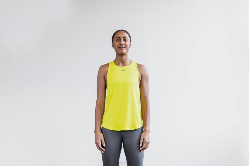 NOBULL 80NJ2473canotta testurizzata leggera da donna (neon camo) gialla