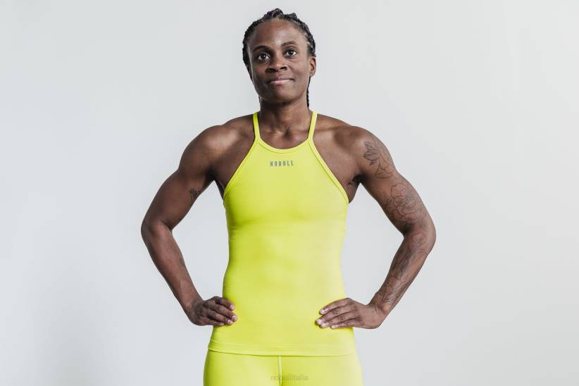 NOBULL 80NJ2498Canotta alla cavezza (costina neon) gialla