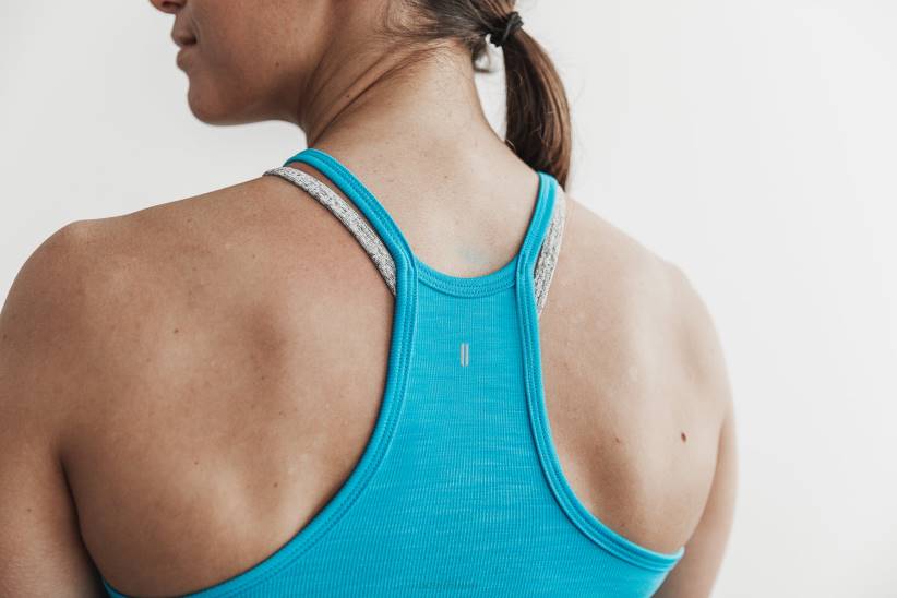 NOBULL 80NJ2500Canottiera allacciata al collo (a coste neon) blu