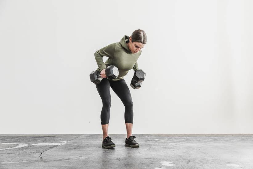 NOBULL 80NJ2513Felpa con cappuccio da donna con cappuccio da performance militare