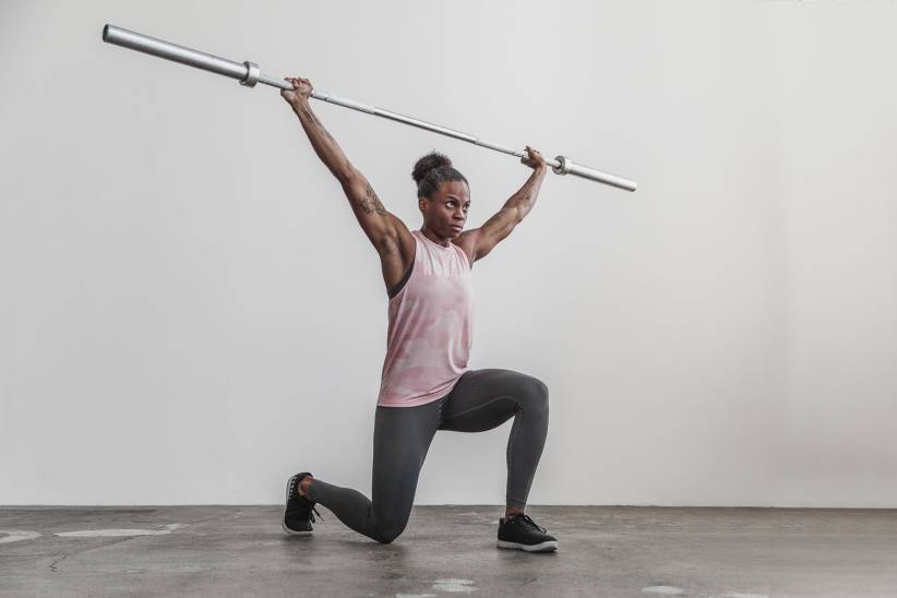 NOBULL 80NJ2535canotta da donna a collo alto (camo) polverosa