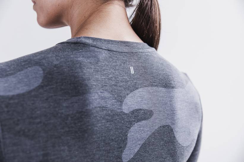 NOBULL 80NJ2538maglietta a maniche lunghe da donna (mimetica) antracite