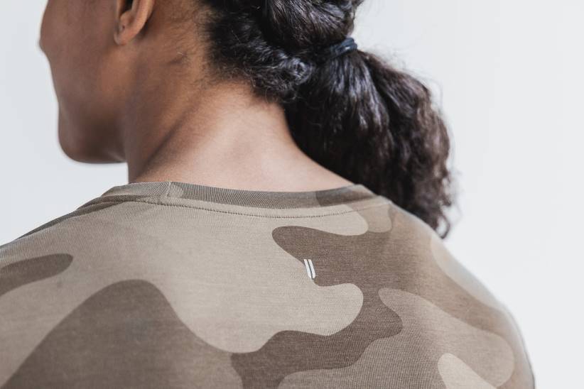 NOBULL 80NJ2540maglietta a maniche lunghe da donna (mimetica) scura