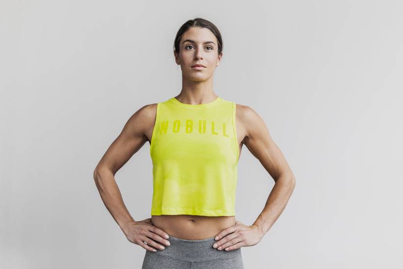 NOBULL 80NJ2567canotta muscolare da donna (neon camo) gialla