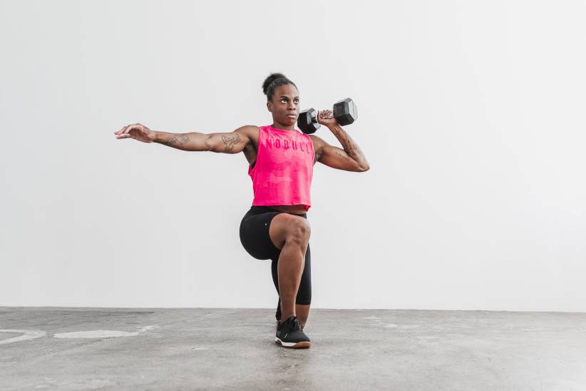 NOBULL 80NJ2570canotta muscolare da donna (neon camo) rosa