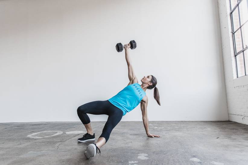 NOBULL 80NJ2585canotta da donna a collo alto (neon) di colore blu