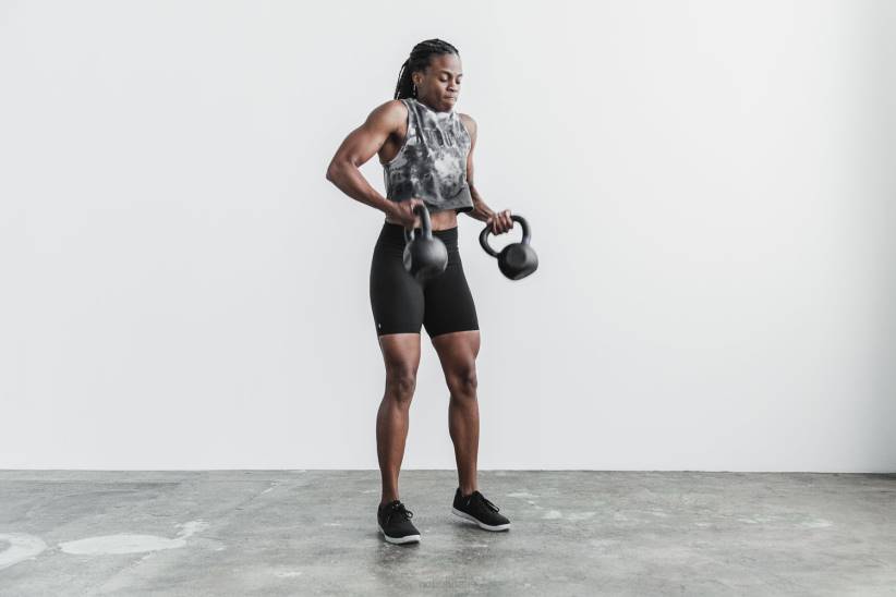 NOBULL 80NJ2638canotta muscolare da donna (dip-dye) bianca e nera