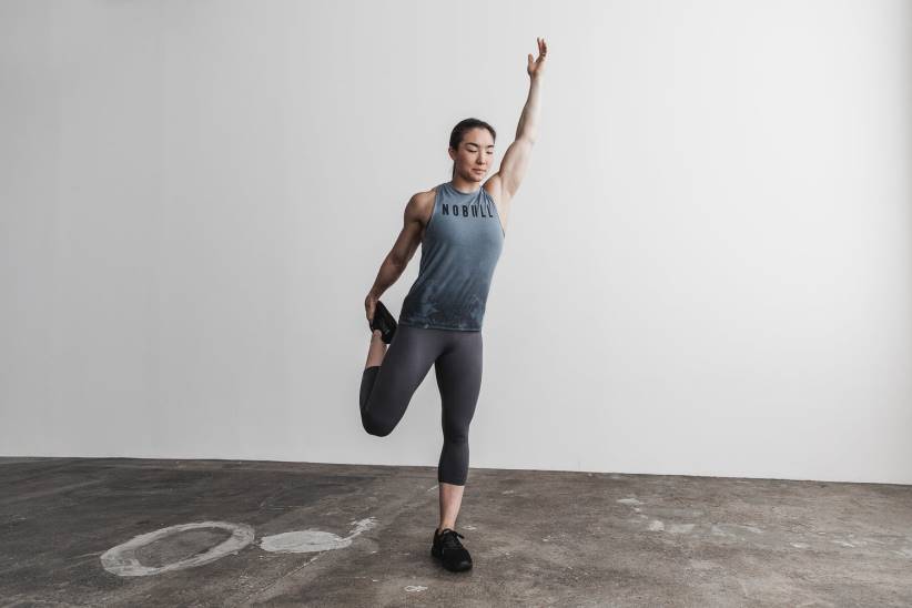 NOBULL 80NJ2646canotta da donna a collo alto (dip-dye) ardesia