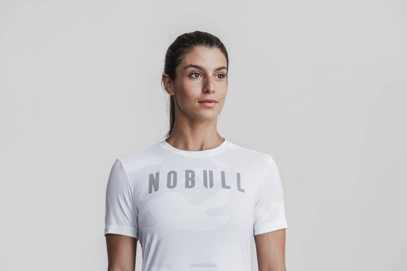 NOBULL 80NJ2693maglietta da donna (mimetica) bianca
