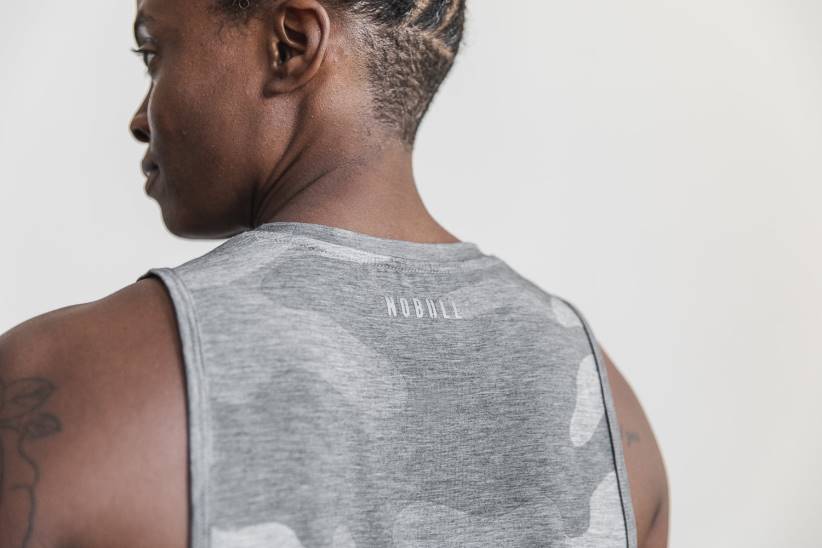 NOBULL 80NJ2696canotta muscolare crossfit da donna (mimetica) grigia