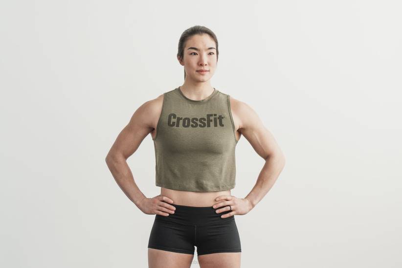 NOBULL 80NJ2704esercito di canottiere muscolari crossfit da donna