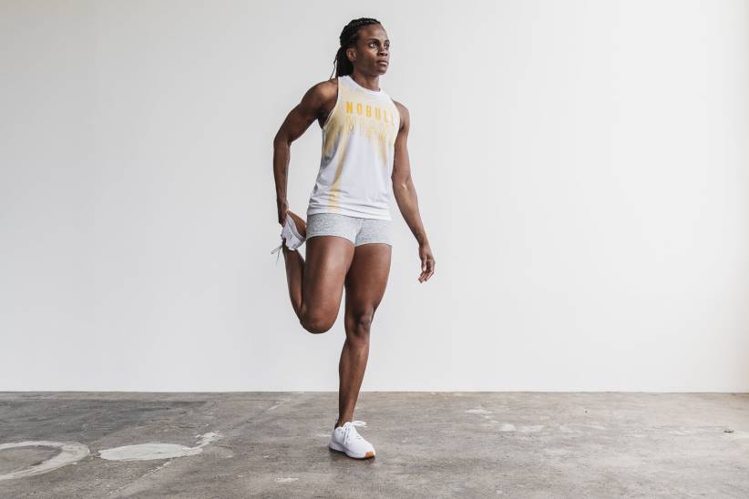 NOBULL 80NJ2757canotta da donna a collo alto (miami palm) gialla